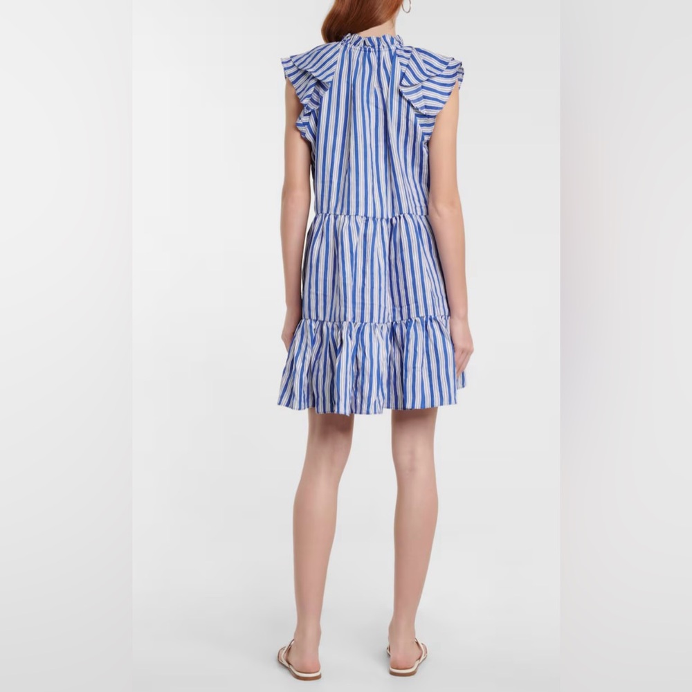 Veronica Beard Blue and White Striped Mini Dress - Picture 2 of 6